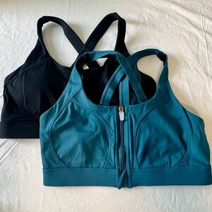 Running Girl Women's M Black/Teal Sports Bra Bundle Running Workout Yoga
